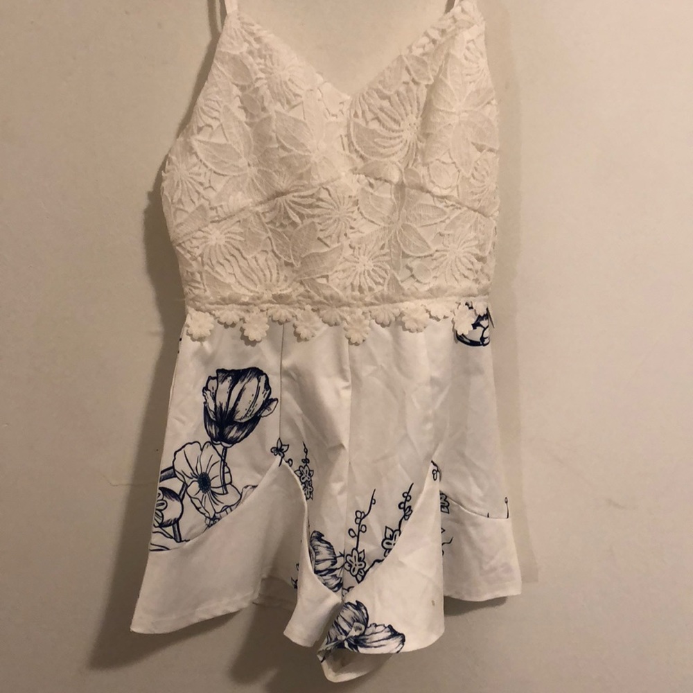 White lace romper